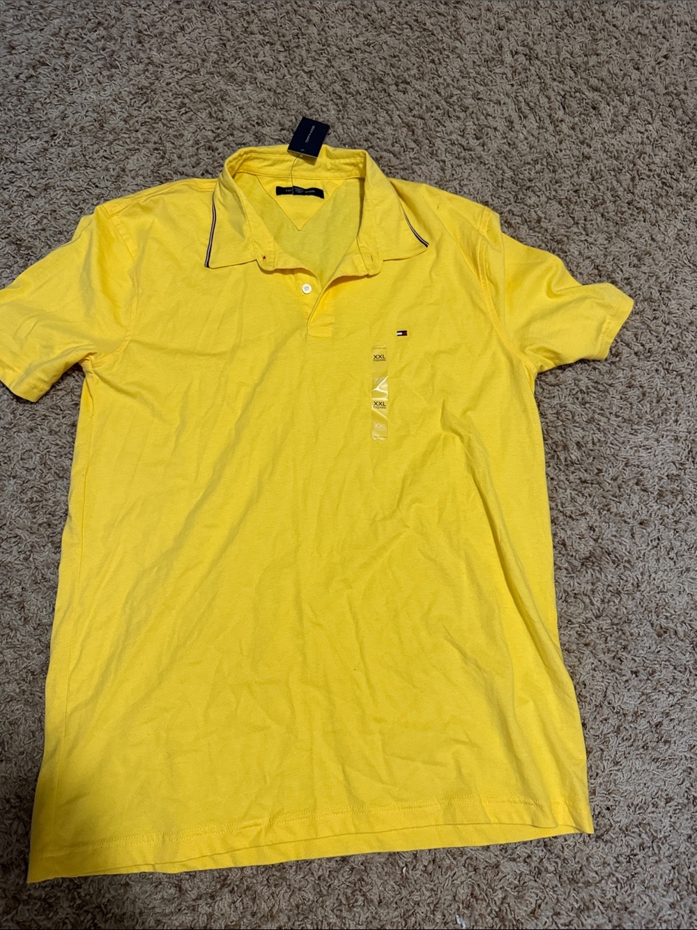 Tommy Hilfiger Bright Yellow Polo with Contrast Trim